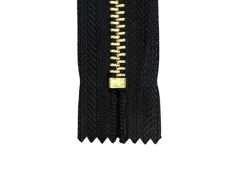 METAL READY ZIPPER 5 AUTO LOCK CLOSE END 16 CM (580) BLACK 50 PCS