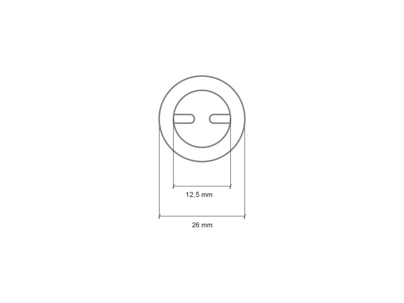 Oczka metalowe zaciskowe 12,5 mm nikiel