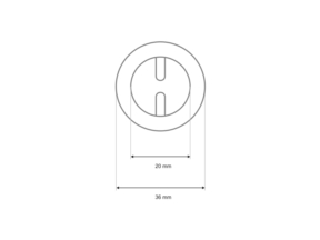Oczka metalowe zaciskowe 20 mm nikiel