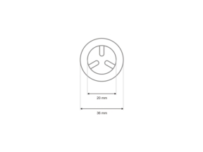Oczka metalowe zaciskowe 20.5 mm nikiel