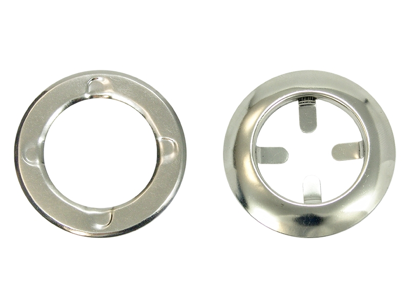 METAL EYELET WITH CLAMPS 30 MM NICKEL 100 PCS