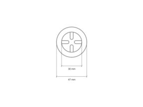 Oczka metalowe zaciskowe 30 mm nikiel