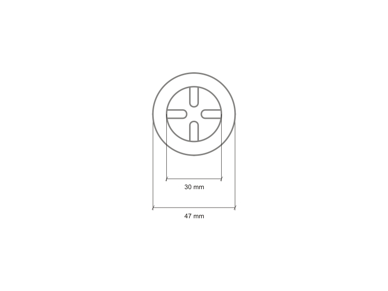 METAL EYELET WITH CLAMPS 30 MM NICKEL 100 PCS