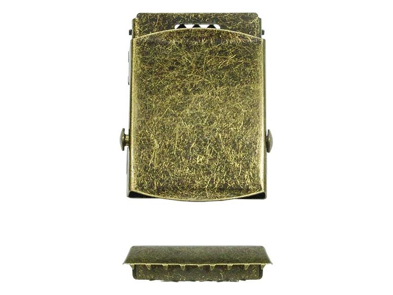 Metal clamp belt buckle 40 mm bona old gold 1 pcs