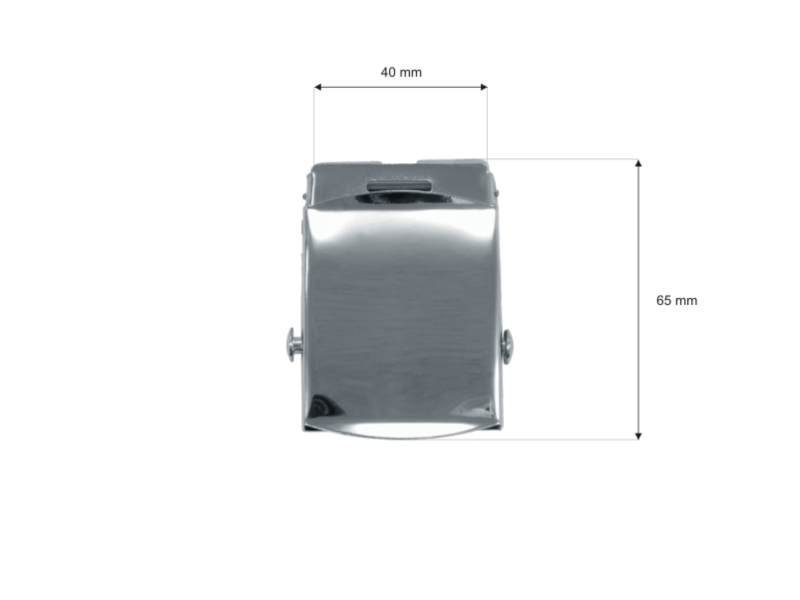 Metal clamp belt buckle 40 mm bona nickel 1 pcs