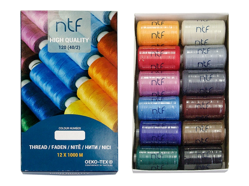 POLYESTER THREADS NTF 40/2 SUMMER 1000 M x 12 PCS.