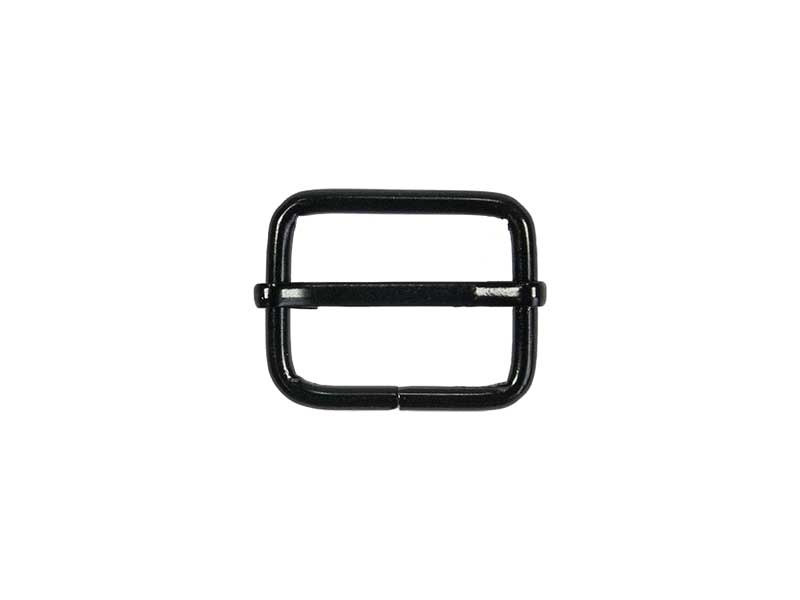 METAL SLIDE BUCKLE 25/20/3 MM MATT BLACK WIRE  100  PCS
