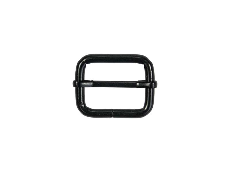 METAL SLIDE BUCKLE 25/20/4 MM MATT BLACK WIRE 100  PCS