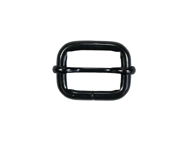 METAL SLIDE BUCKLE 28/20/5 MM MATT BLACK WIRE 1  PCS