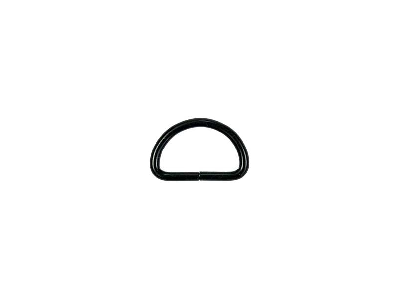 HALBRING AUS METALL  20/12/2,5 MM SCHWARZMATT ABGUSS 100 ST.