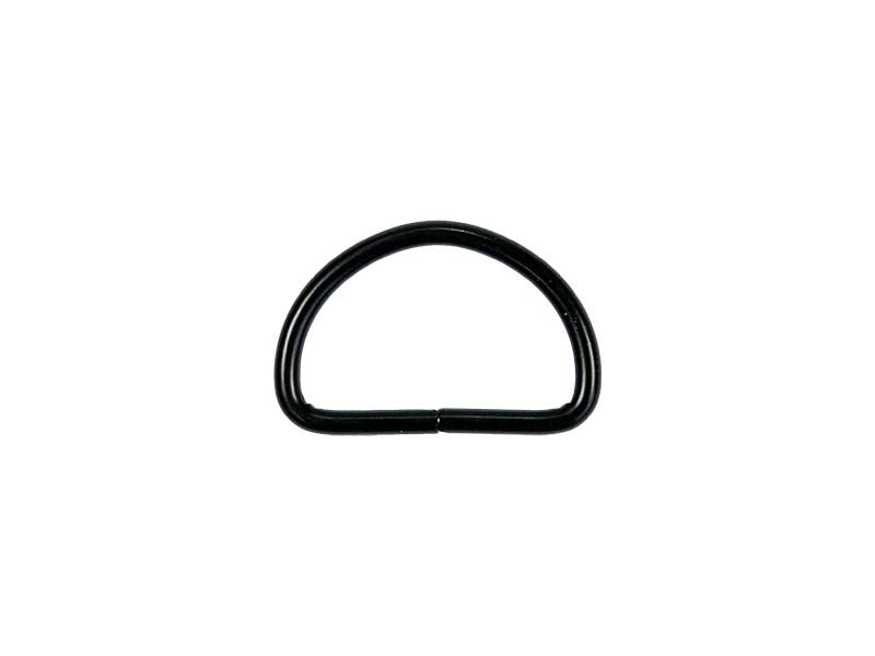 METAL D-RING 30/19/3 MM MATT BLACK CAST 100 PCS