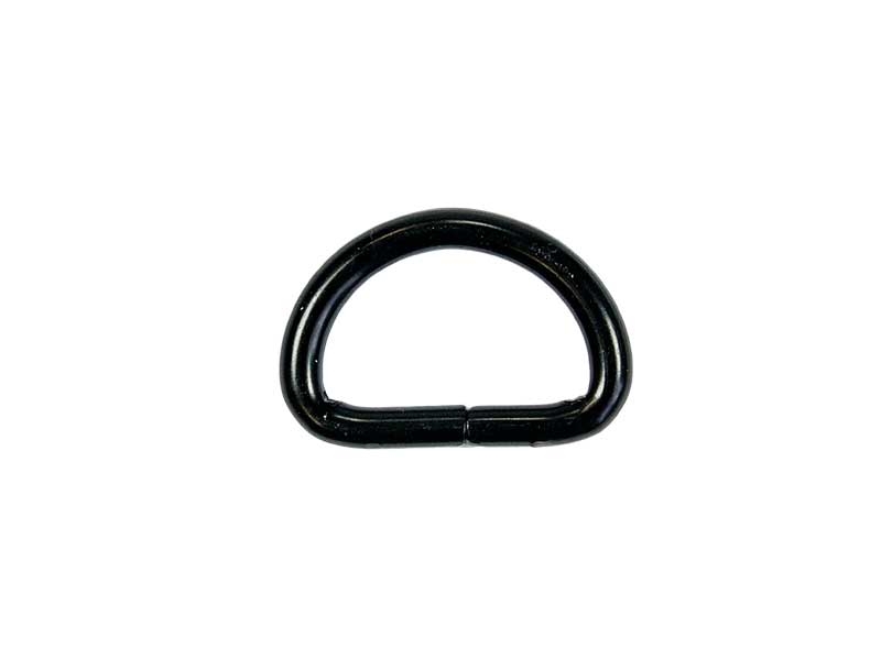 HALBRING AUS METALL 30/18/5 MM  SCHWARZMATT DRAHT 100 ST.