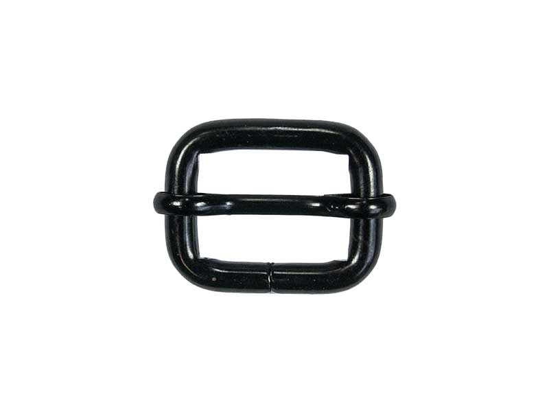 METAL SLIDE BUCKLE 27/20/6 MM MATT BLACK WIRE 1 PCS