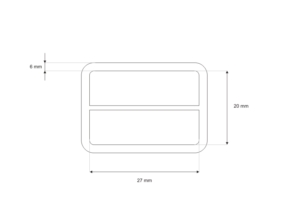 Regulator metalowy 27/20/6 mm czarny mat drut