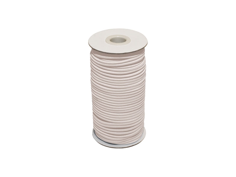 Gummikordel 2 mm hellbeige 010 polyester 50 lm