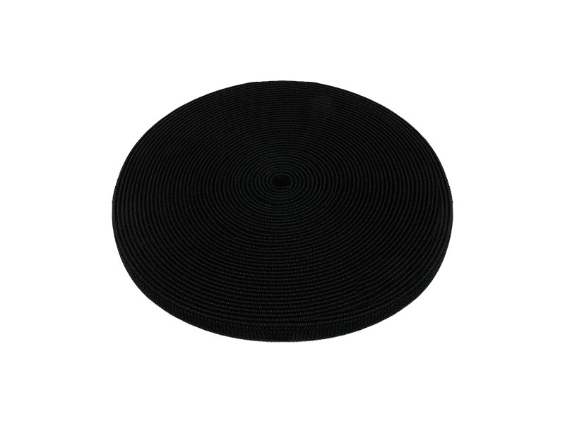 Elastic hook and loop tape  black 580 nylon loop 20 yd