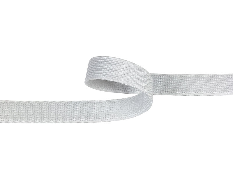 Zipová páska elastická  bílá 501 nylon poutko 20 yd