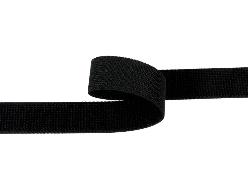 Elastic hook and loop tape  black 580 nylon loop 20 yd