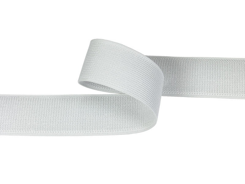 Klettband elastische weiße Schleife