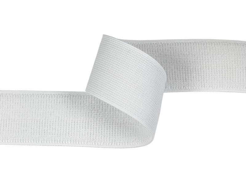 Klettband elastische weiße Schleife