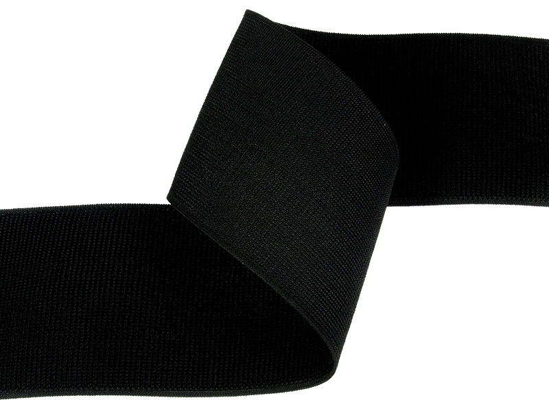 Zipová páska elastická  černá 580 nylon poutko 20 yd