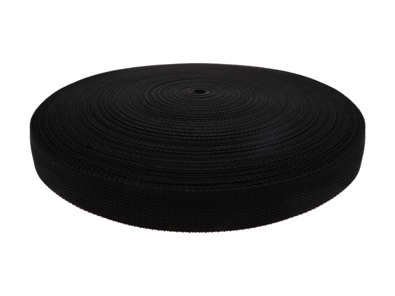 WEBBING 20 MM / 2,0&nbsp MM BLACK 580 PP 50 MB