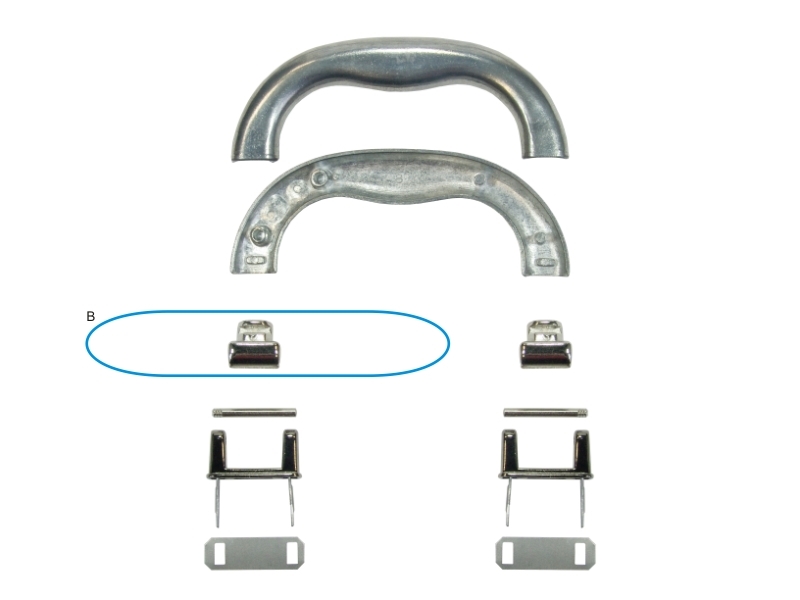 Metallverbinder für handgriff nickel 1 st.