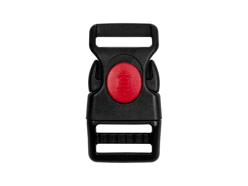 Plastic buckle 25 mm kalina  (rx2145) black-red frost resistant 100 pcs