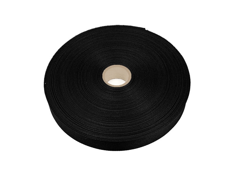 Rypsová stuha 25 mm/0,40 mm černá (580)