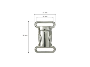 Klamra metalowa 20 mm 0324-3025 nikiel połysk