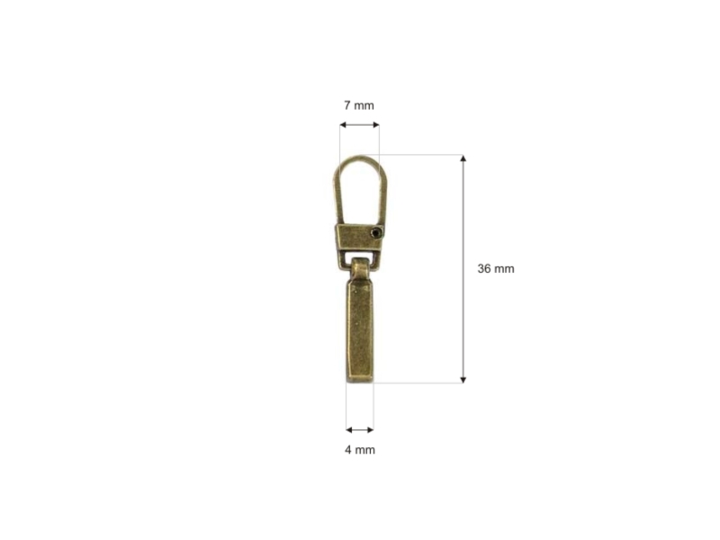 STRING DECORATIVE PULLER  (0220) OLD GOLD 100 PCS