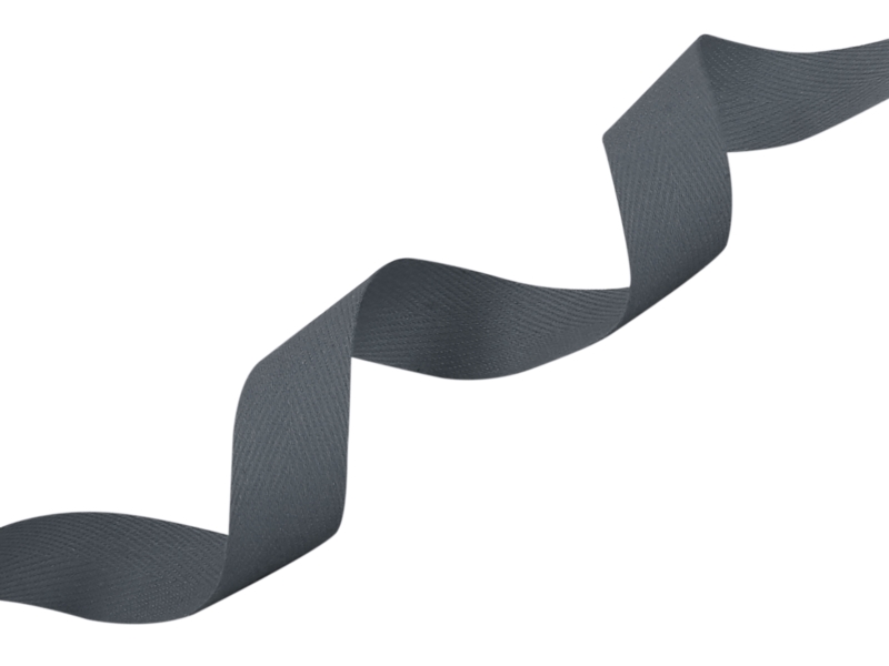 Cotton Twill Tape 25 mm/0,35 mm graphite (301)