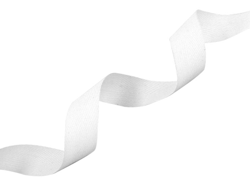 Baumwollköperband 15 mm/0,35 mm Weiß (501)