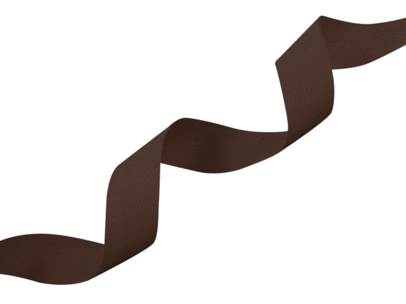 Cotton Twill Tape 15 mm/0,35 mm brown (141)