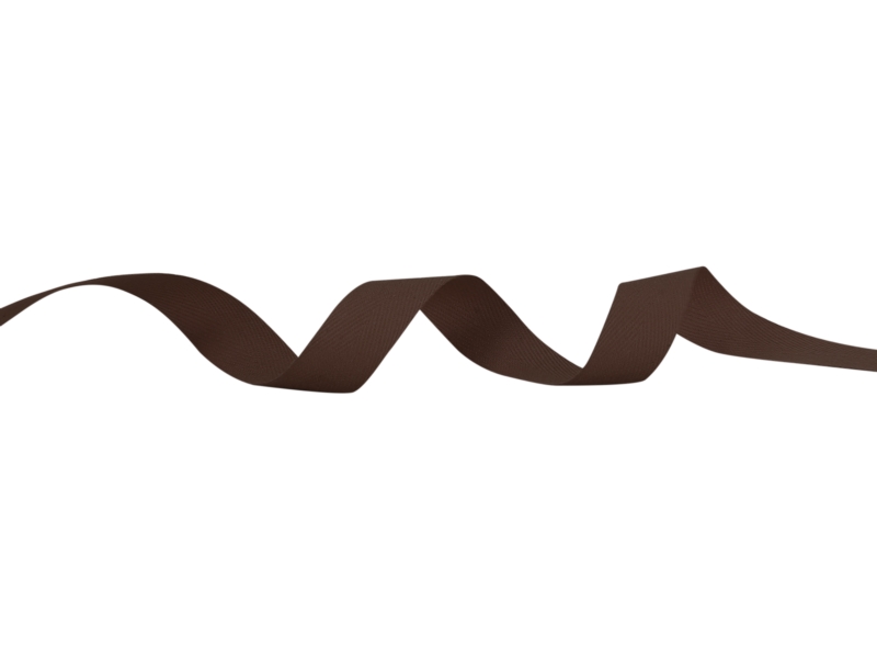 Cotton Twill Tape 15 mm/0,35 mm brown (141)