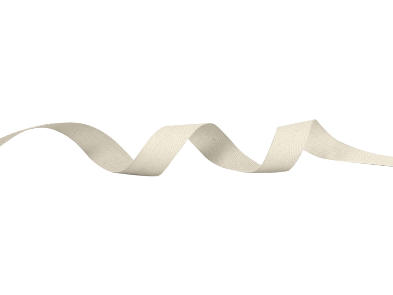 Cotton Twill Tape 25 mm/0,35 mm white (natural) (123)