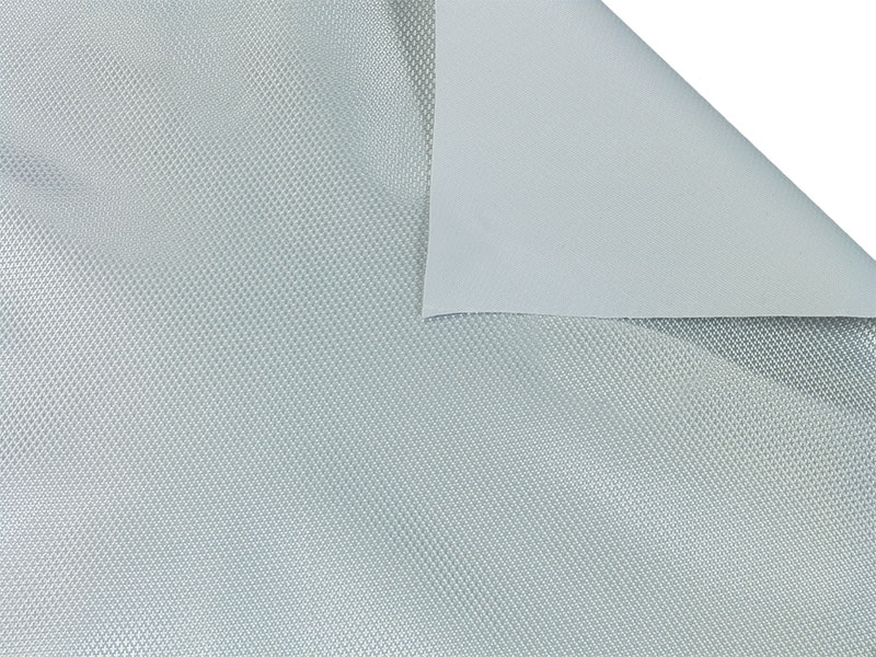 Polyester-stoff dekorativ pvc-beschichtet silber 148 cm 50 lm