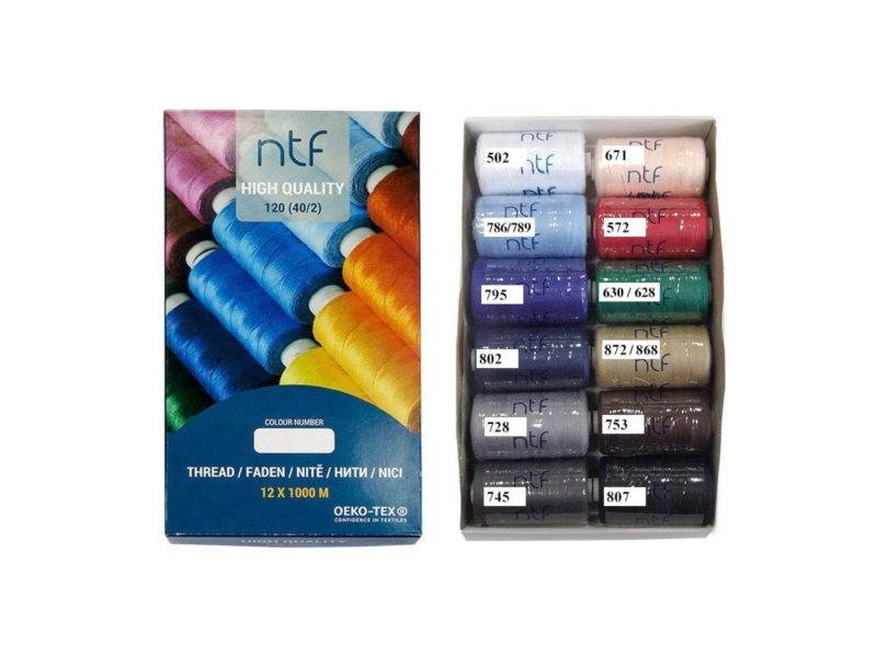 POLYESTER THREADS NTF 40/2 FOREST  1000 M x 12 PCS.
