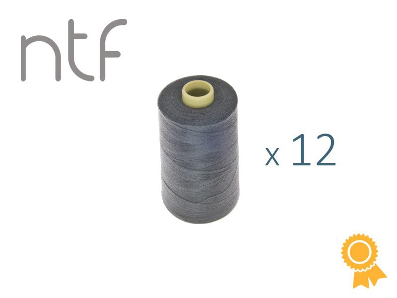 POLYESTEROVÉ NITĚ NTF 40/2TMAVÁ OCEL A739  1000 m x 12 ks