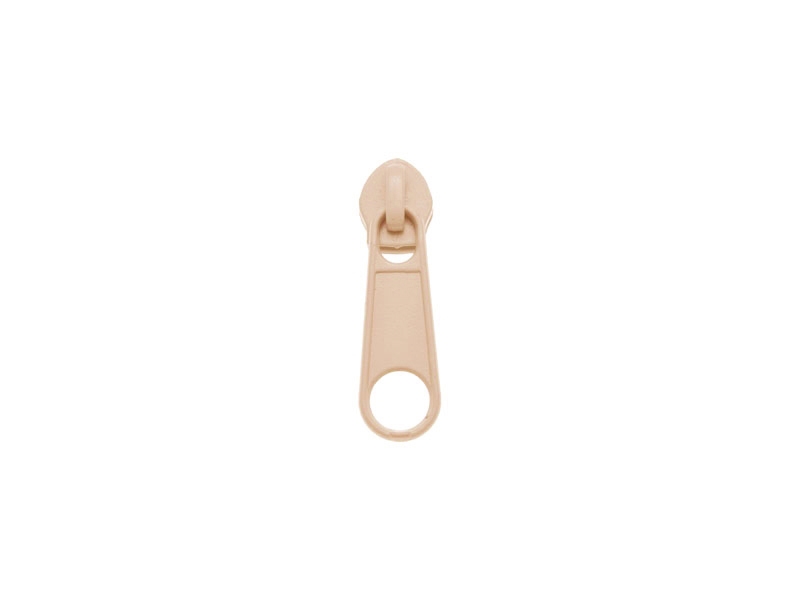 SCHIEBER FÜR  SPIRALREIßVERSCHLUSSBAND MIT  KORDEL 3 NON LOCK HELLBEIGE 100/500  ST.