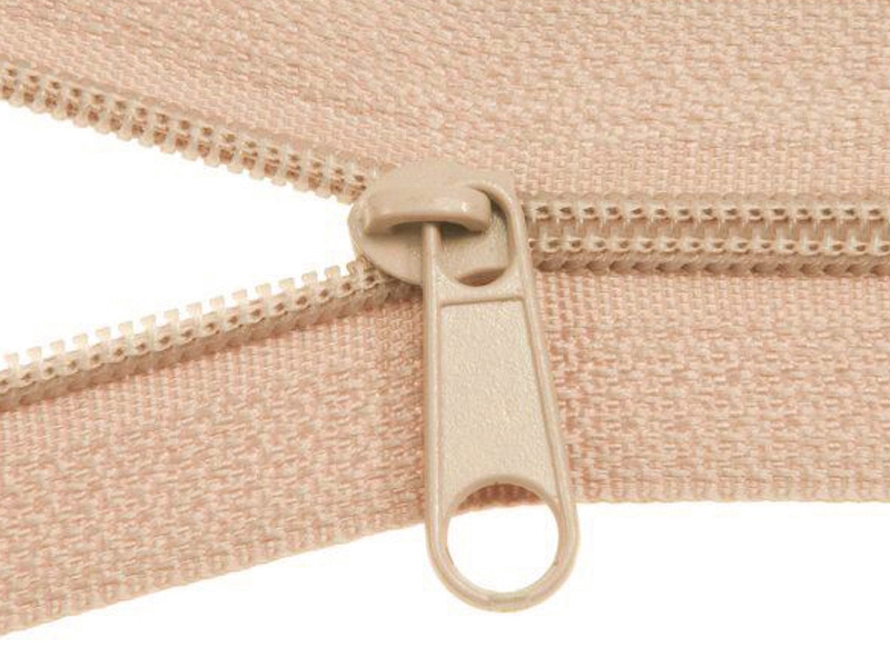 SCHIEBER FÜR  SPIRALREIßVERSCHLUSSBAND MIT  KORDEL 3 NON LOCK HELLBEIGE 100/500  ST.