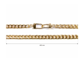 Łańcuszek do torebki z karabinczykiem długość  40 cm złoty (1003)