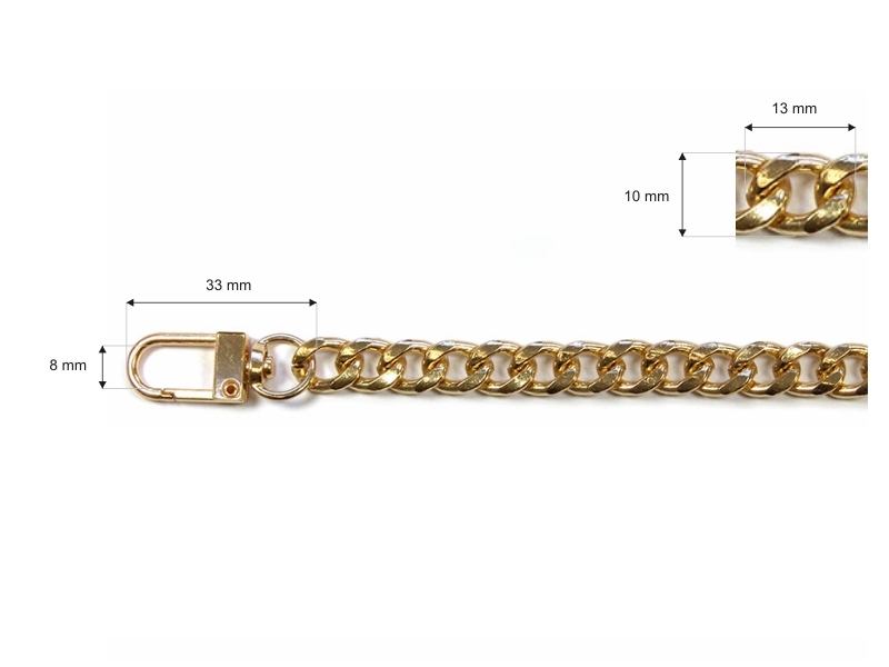 Řetízek na kabelku s karabinou 1004 bella gold