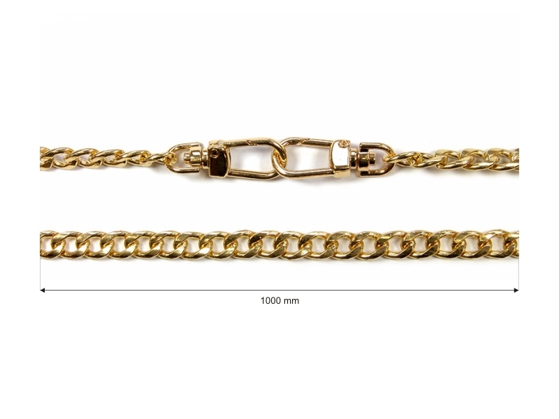 Kabelkový řetízek s karabinou 1005 bella gold