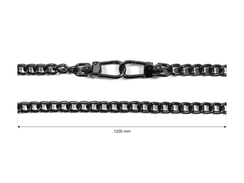 Handtaschenkette mit karabinerhaken 1010 coco schwarzer nickel