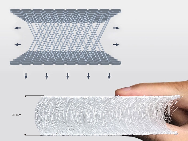 Dzianina dystansowa 3D 1200 g/m2 biała - 4 Dzianina dystansowa 3D 1200 g/m2 biała - 4
