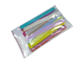 Taśma rzep  mix kolorów jasne paski 25 x 20 cm pes/nylon pętelka + haczyk