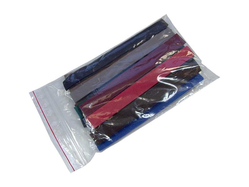 Klettband Farbmix dunkle Streifen 25 x 20 cm Pes/Nylon Schleife + Haken