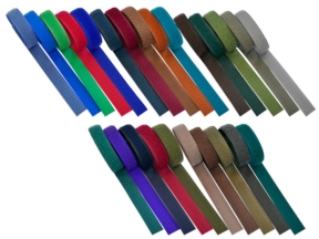 Klettband Mix Farbe dunkel gestreift 25 x 20 cm Pes/Nylon Schleife + Haken