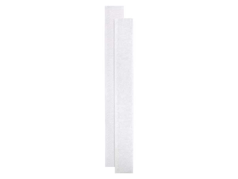 Taśma rzep  mix białe paski 60 x 20 cm pes/nylon pętelka + haczyk